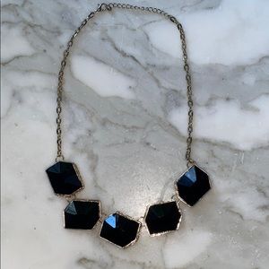 Black and gold statement necklace